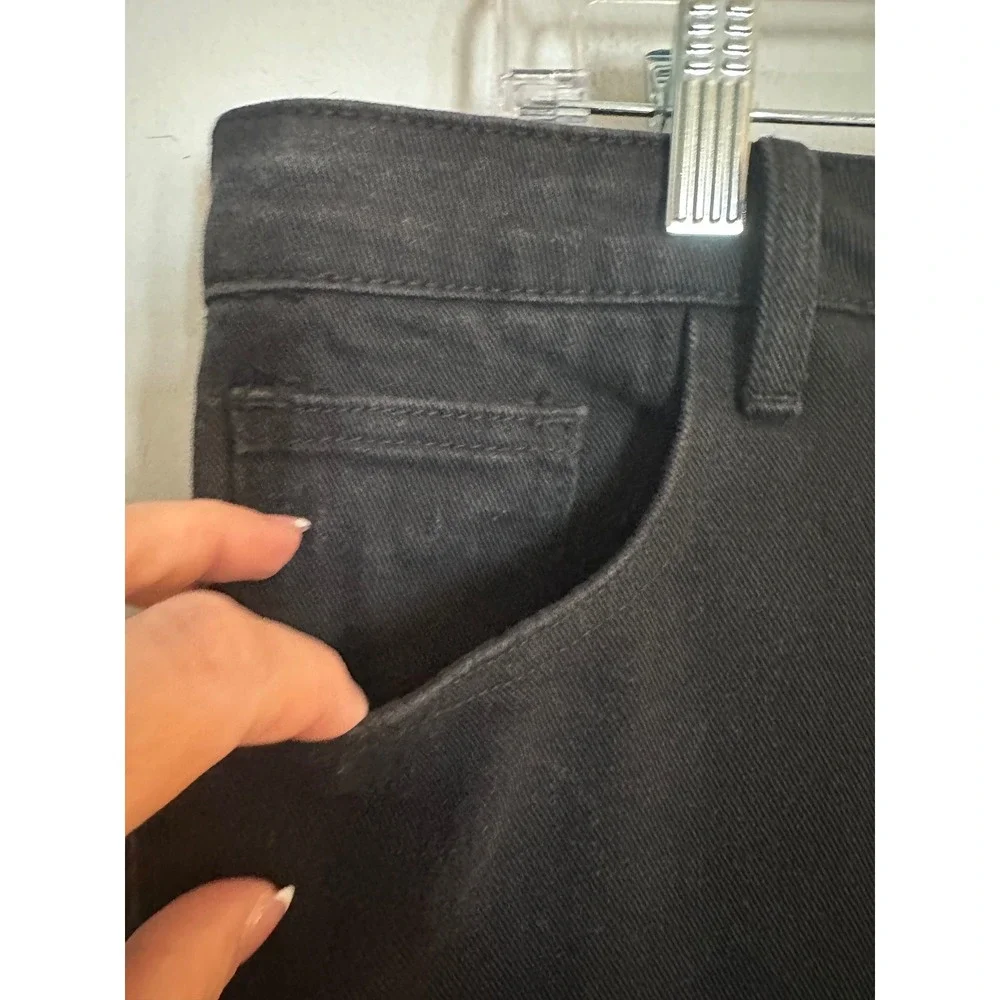 Pretty Little Thing Black Denim Split Hem Wide Leg Jeans Size‎ 12 NWT